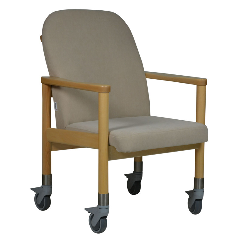 Chaise à roulettes ergonomique d'intérieur Lubeck - 60 cm