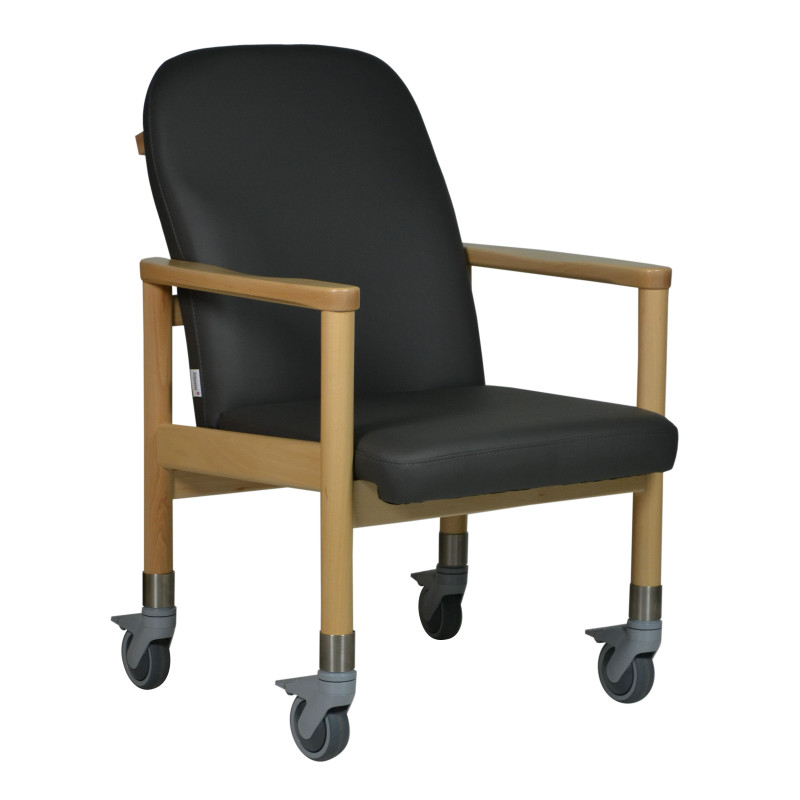 Chaise à roulettes ergonomique d'intérieur Lubeck - 60 cm