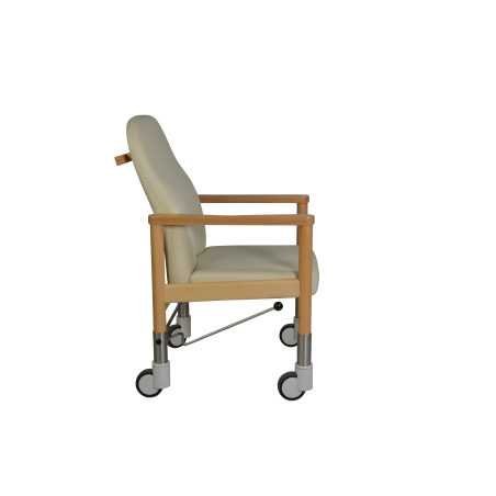 Chaise à roulettes ergonomique d'intérieur avec frein centralisé Lubeck