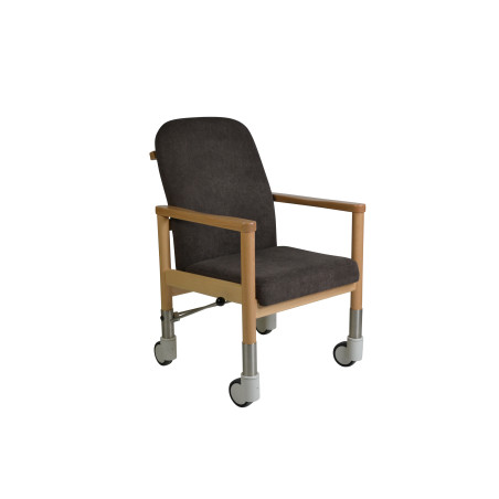 Chaise à roulettes ergonomique d'intérieur avec frein centralisé Lubeck