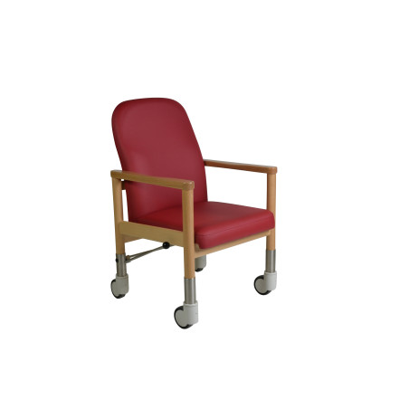 Chaise à roulettes ergonomique d'intérieur avec frein centralisé Lubeck