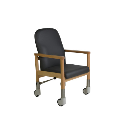 Chaise à roulettes ergonomique d'intérieur avec frein centralisé Lubeck