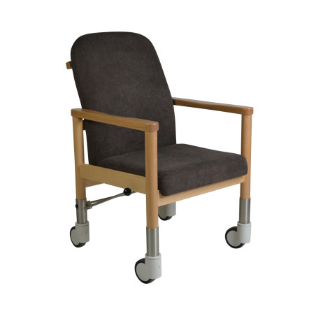 Chaise à roulettes ergonomique d'intérieur avec frein centralisé Lubeck