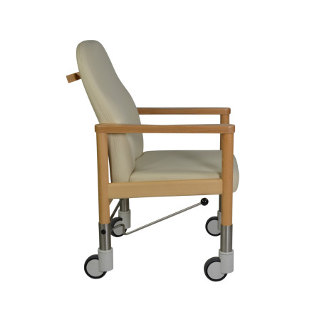Chaise à roulettes ergonomique d'intérieur avec frein centralisé Lubeck