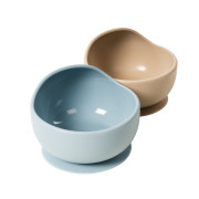 Bol silicone à ventouse et à rebord ergonomique