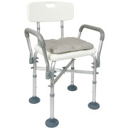 Chaise de douche avec accoudoirs relevables rembourrée Salamanca