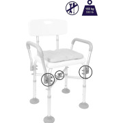 Chaise de douche avec accoudoirs amovibles rembourrée Salamanca