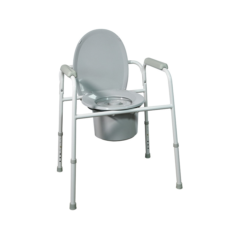 Chaise percée et cadre rehausseur de WC TALIS - Gris clair - 45 cm