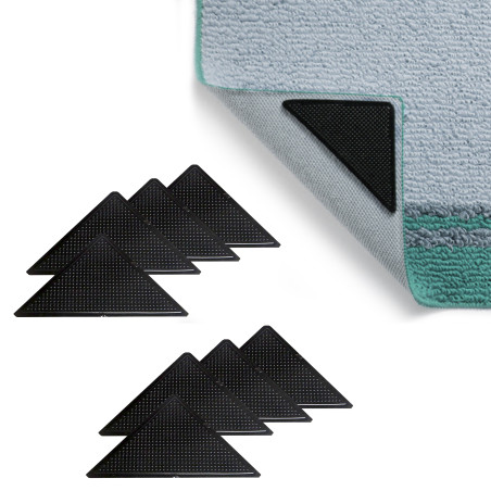 Coins antidérapants pour tapis - lot de 8