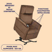 Fauteuil Releveur chauffant Oklahoma