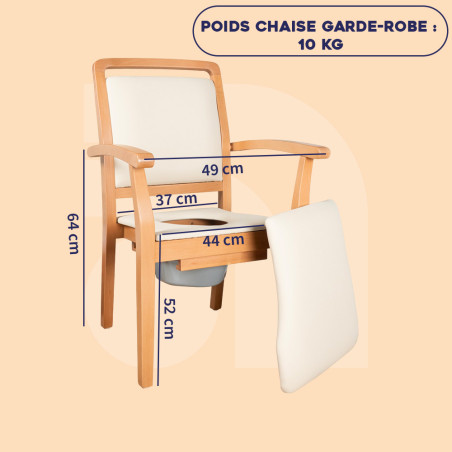 Fauteuil garde-robe en bois Derby