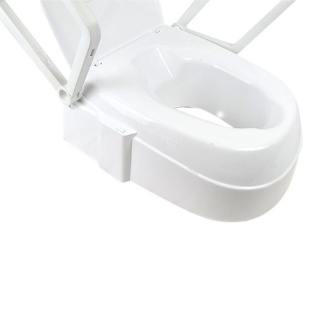 Rehausseur de WC à hauteur réglable et accoudoirs relevables