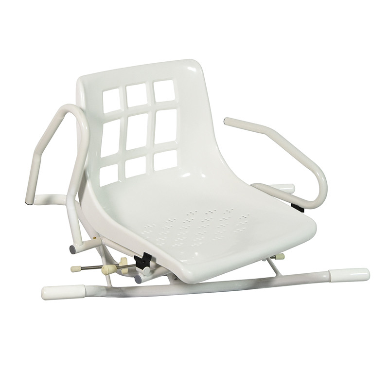 Siège de bain pivotant à accoudoirs relevables Edora - Blanc - 54 cm