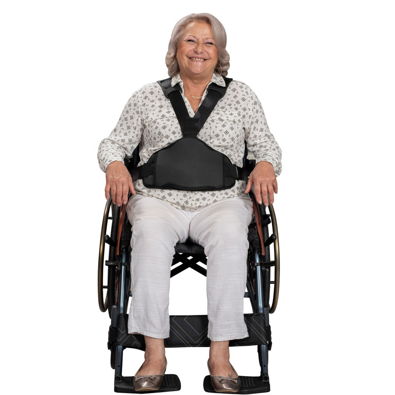 Ceinture pour fauteuil roulant confortable et évolutive Evolution