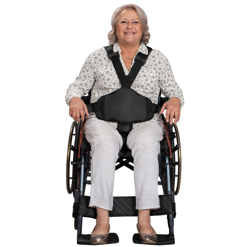 Ceinture pour fauteuil roulant confortable et évolutive Evolution