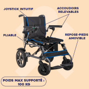 Fauteuil roulant électrique pliable ultra léger Ergolight