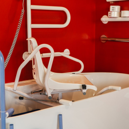 Siège de bain pivotant à accoudoirs relevables Edora