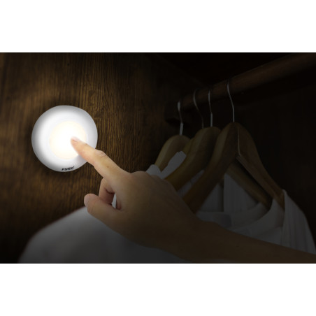 Lot de 2 veilleuses LED avec télécommande - éclairage de nuit