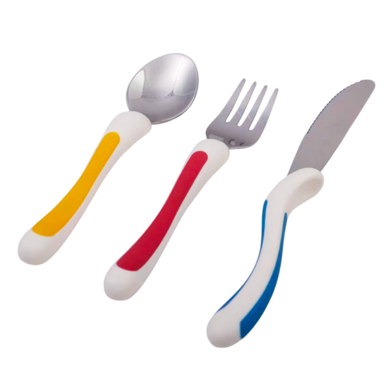 Lot de couverts Kura Care pour enfants - Bleu - 14,5 cm