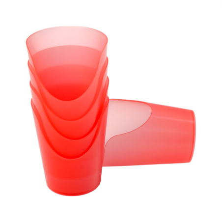 Lot de 5 verres avec découpe pour le nez
