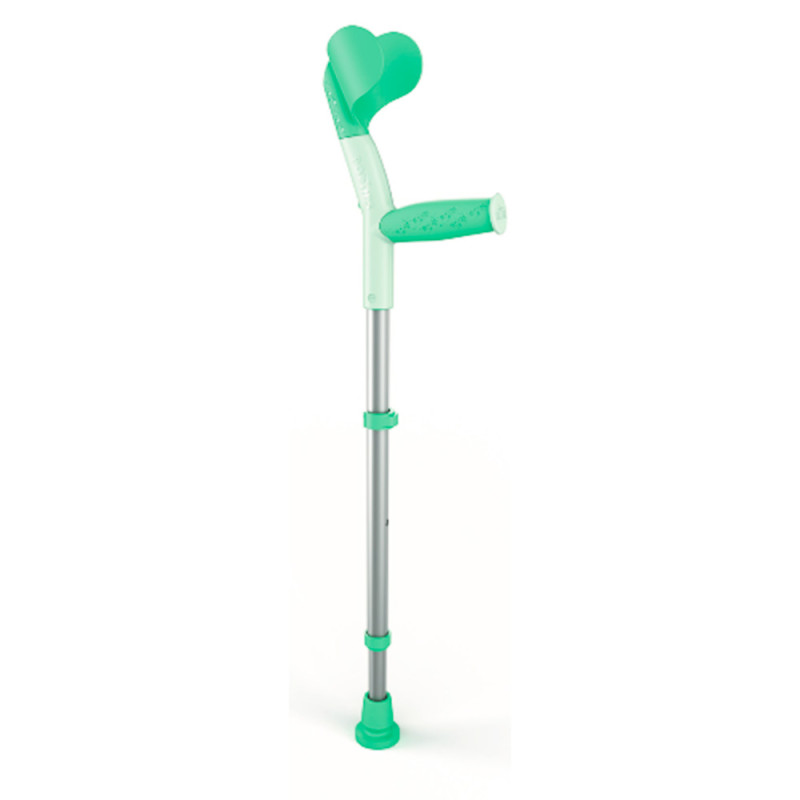 Canne anglaise enfant avec appui bras réglable Popin's - vendue à l'unité - Vert - 100 kg