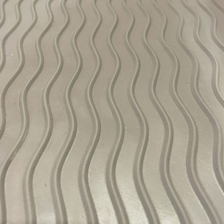 Tapis de bain antidérapant gris en longueur 70x40 cm non perforé