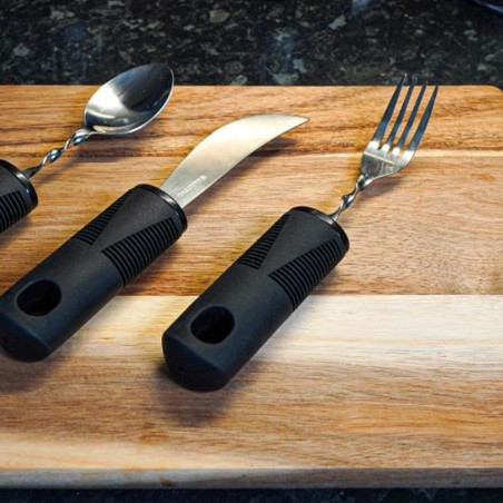 Set de 3 couverts gros manches pliables éco