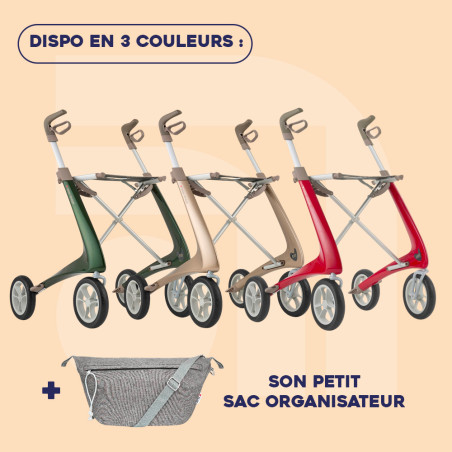 Déambulateur 4 roues ultra léger Carbon Ultralight - ACRE