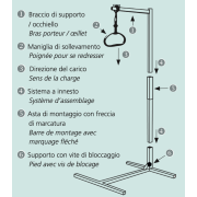 Potence de lit compact sur pied