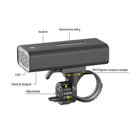 Lumière rechargeable pour déambulateur/fauteuil roulant
