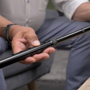 Canne de marche en T réglable avec sacoche