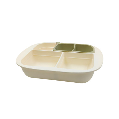 Assiette compartimentée en siliconne à ventouse