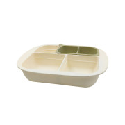 Assiette compartimentée en siliconne à ventouse