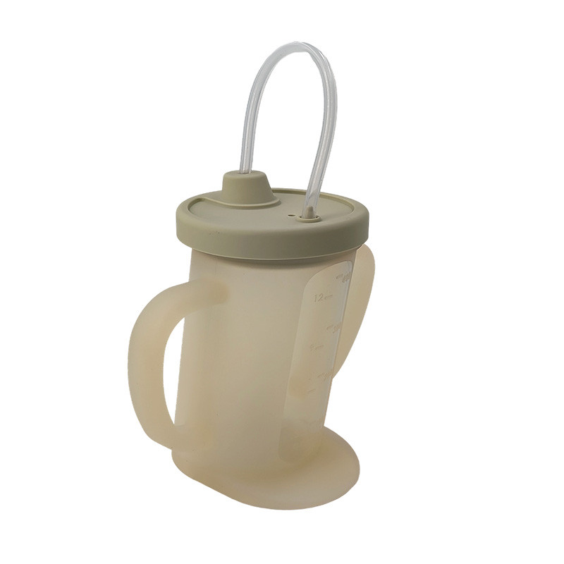 Tasse à anses avec paille silicone anti reflux - 40 cl