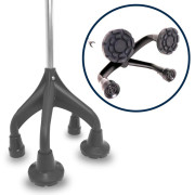 Canne quadripode avec poignée ergonomique