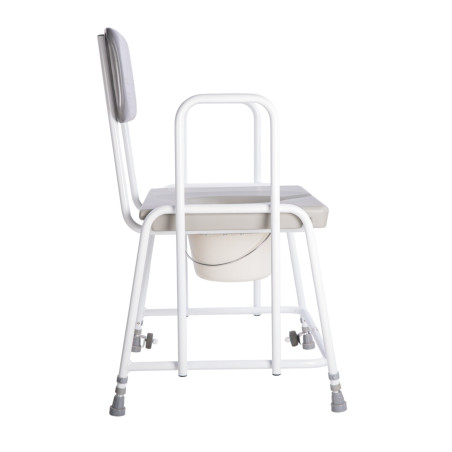 Chaise percée bariatrique à hauteur réglable