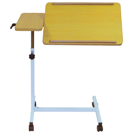 Table de lit à roulettes multifonctions à double plateau