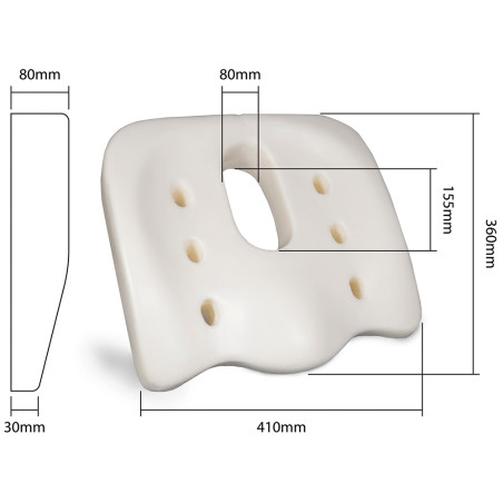 Coussin à mémoire de forme pour le coccyx