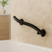 Barre d'appui courbée noire mat