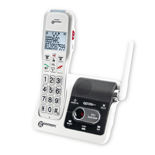 Téléphone Amplifié numérique sans fil avec répondeur intégré : AmpliDECT 595 SOS-PRO