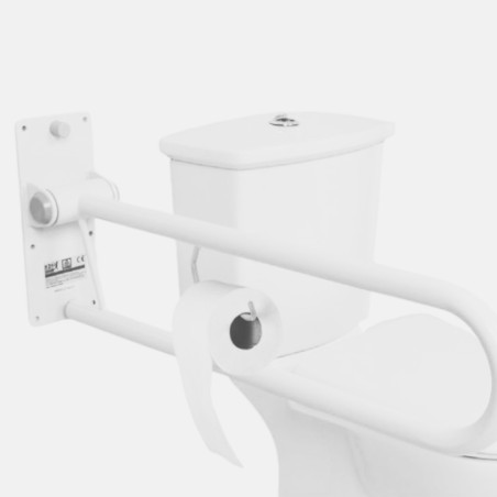 Barre d'appui rabattable WC