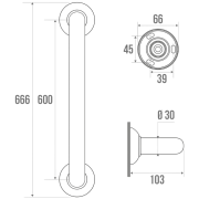 Barre d'appui droite touché Soft Pellet