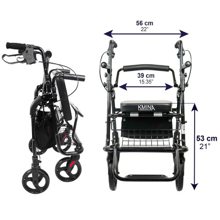 Déambulateur transfert 2 en 1