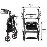 Déambulateur transfert 2 en 1