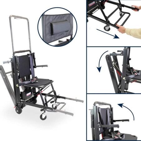 Fauteuil électrique monte-escaliers portable pour adultes