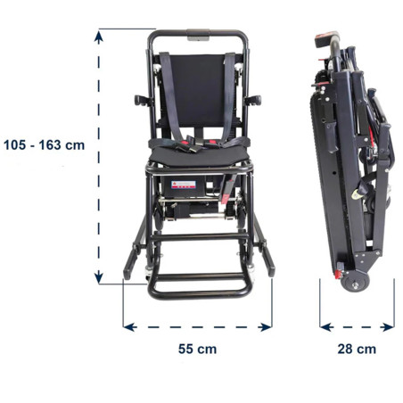 Fauteuil électrique monte-escaliers portable pour adultes
