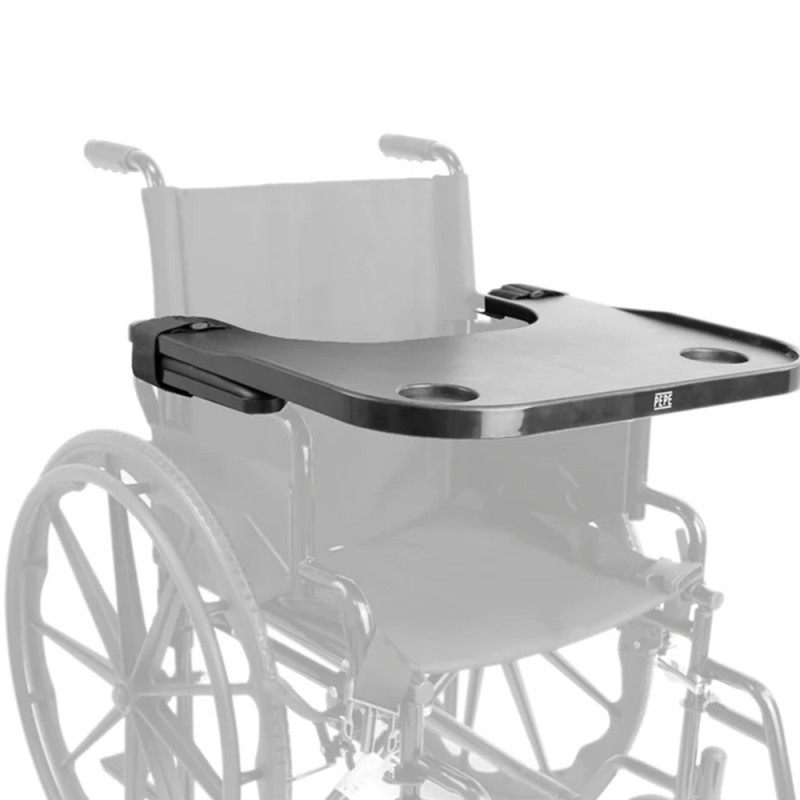 Plateau de fauteuil roulant universel avec porte-gobelet - 58 cm