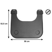 Plateau de fauteuil roulant universel avec porte-gobelet