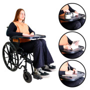 Plateau de fauteuil roulant universel avec porte-gobelet