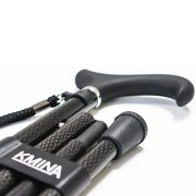 Canne de marche pliante en fibre de carbone avec pochette de rangement